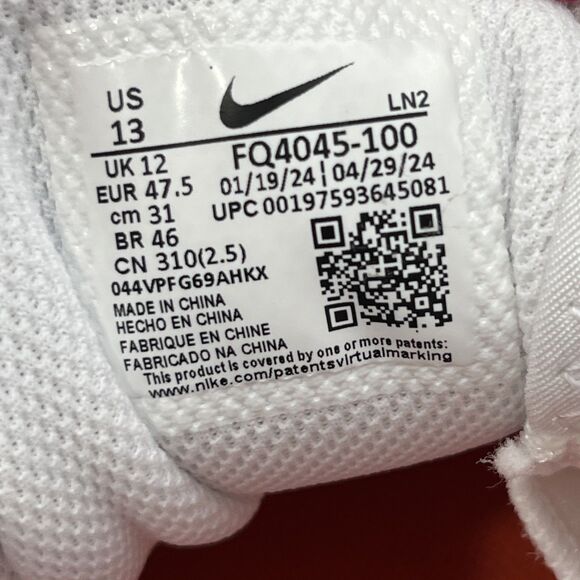 Nike Football Cleats White Orange Vapor Edge Speed 360 2 FQ4045-100 Mens Size 13 main image 6